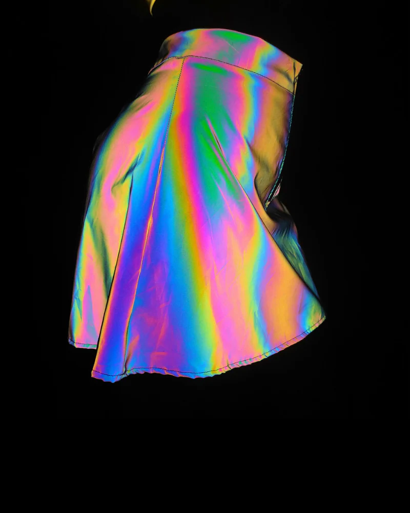 Reflective Rave Clothing Shiny Skirt Tank Two Piece Set (Individual pieces available) - Image 12