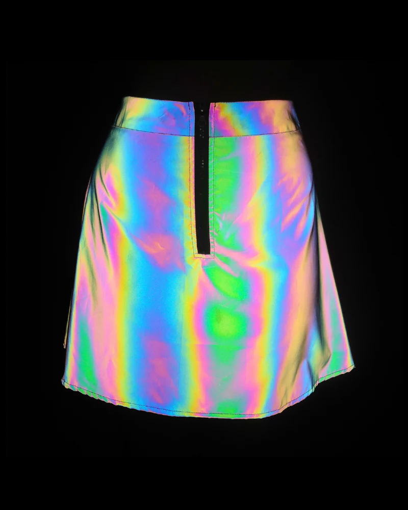 Reflective Rave Clothing Shiny Skirt Tank Two Piece Set (Individual pieces available) - Image 14