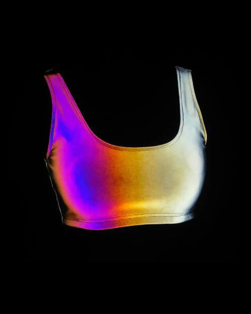 Reflective Rave Clothing Shiny Skirt Tank Two Piece Set (Individual pieces available) - Image 4