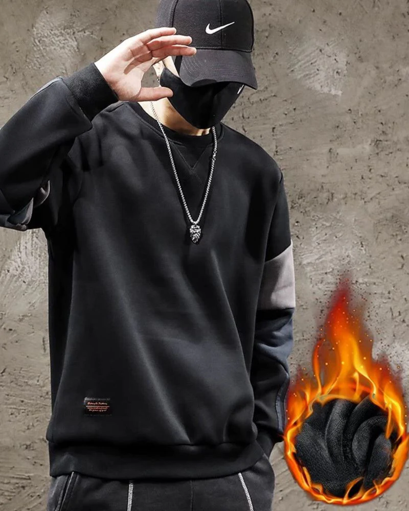 Round Neck Color Block Hoodie - Image 13