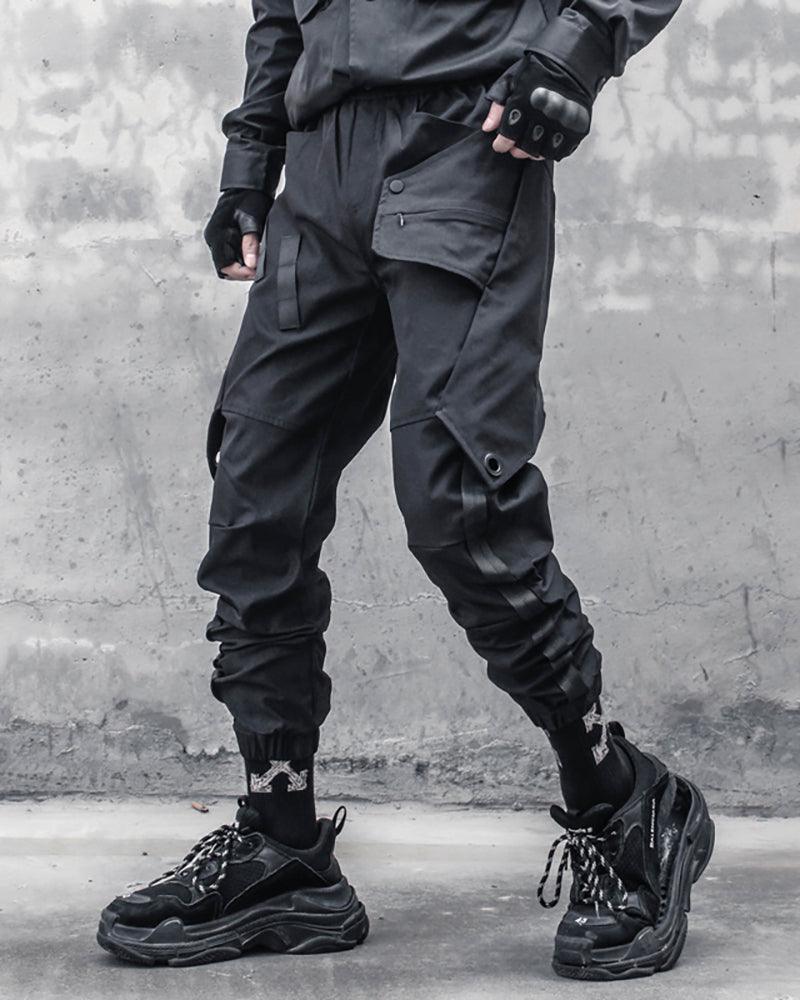 Samurai Functional Patchwork Black Cargo Pants - Image 3