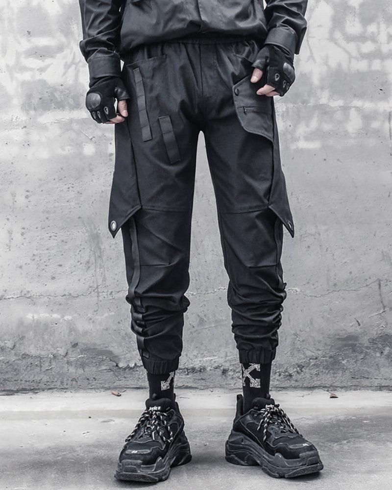 Samurai Functional Patchwork Black Cargo Pants - Image 5