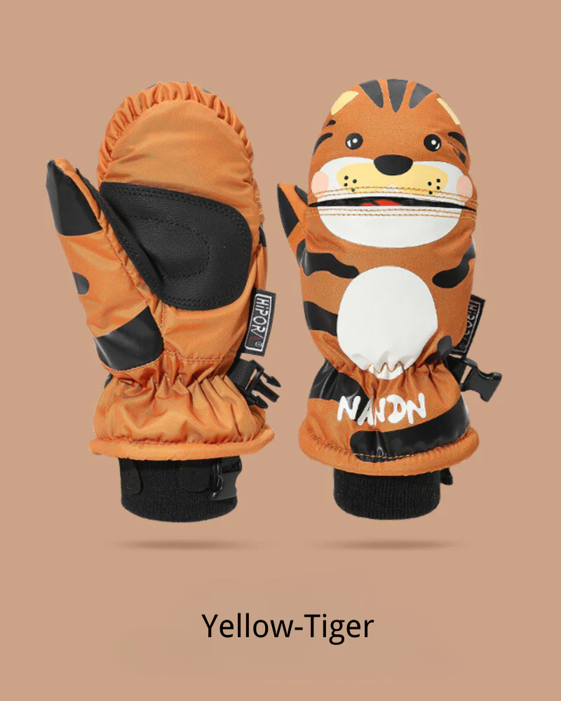 Ski Swear Cartoon Waterproof Warm Kids Ski Gloves - Image 7