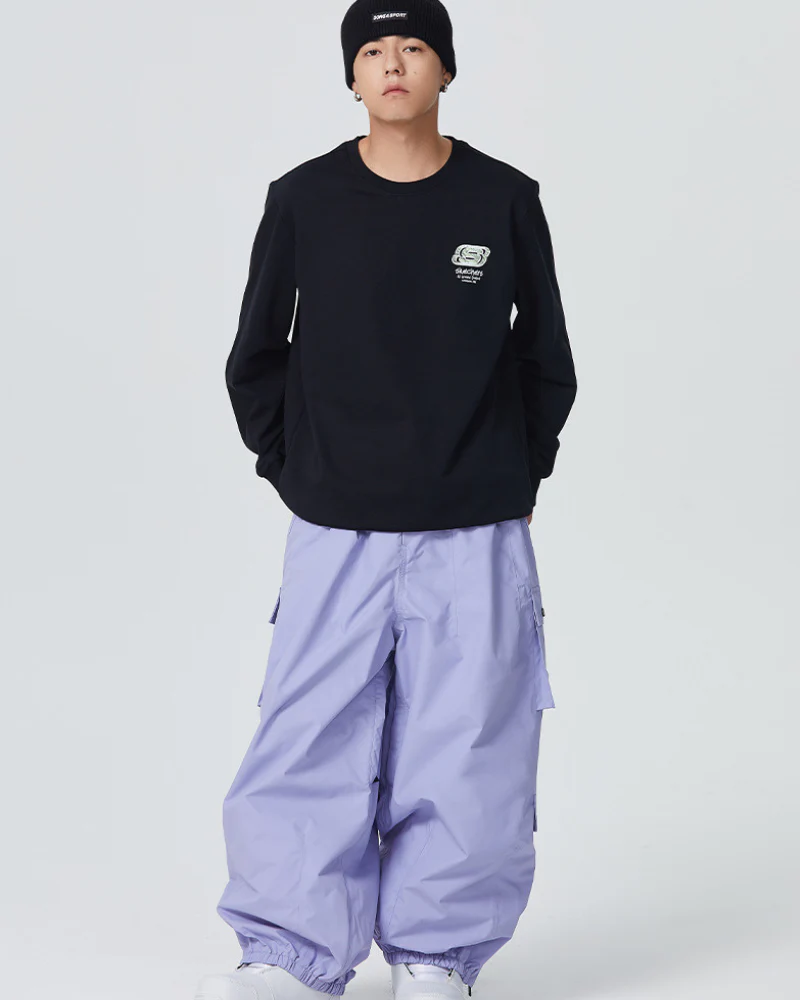 Ski Wear Baggy Snowboard Cargo Snow Pants - Unisex - Image 16