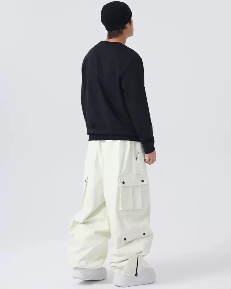 Ski Wear Baggy Snowboard Cargo Snow Pants - Unisex - Image 24