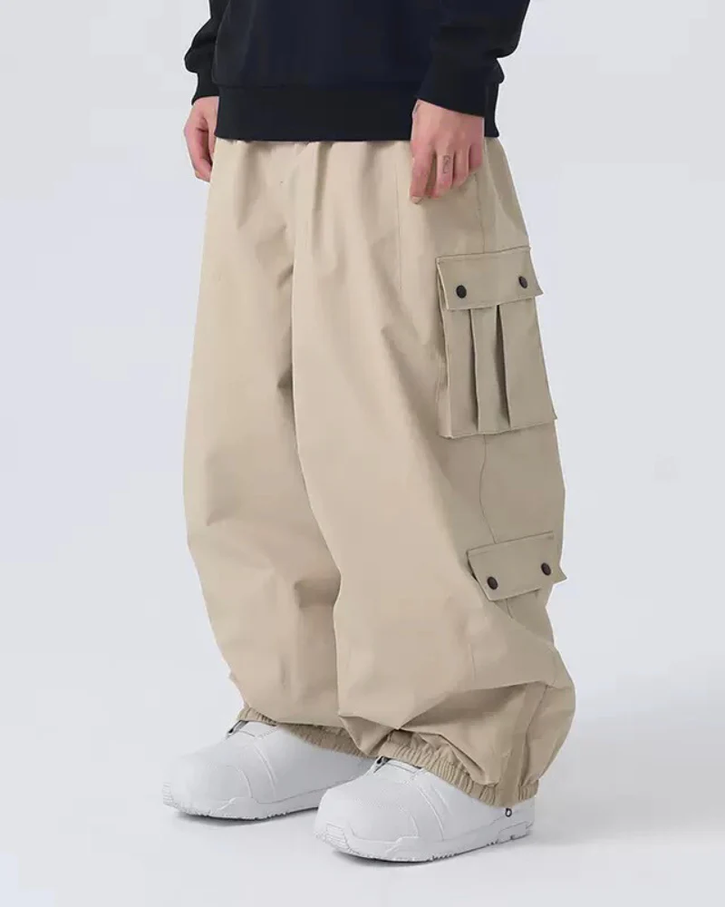 Ski Wear Baggy Snowboard Cargo Snow Pants - Unisex - Image 3