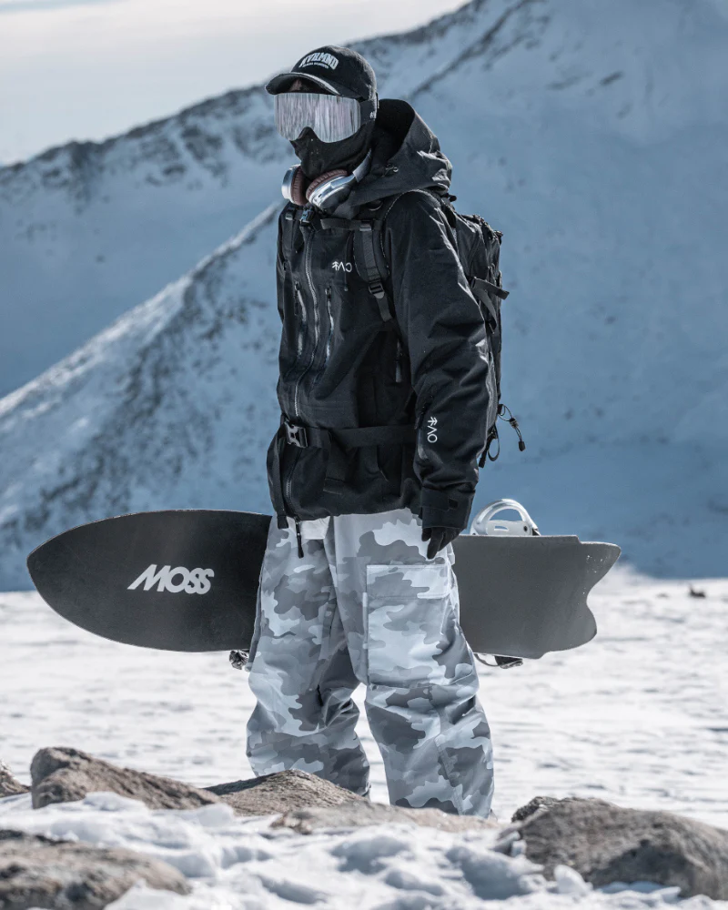 Ski Wear Camouflage Fleece-Lined Snowboard Pants -Unisex - Image 5