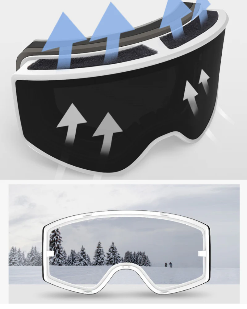 Ski Wear Double Layer Anti-fog Ski Goggles - Image 18