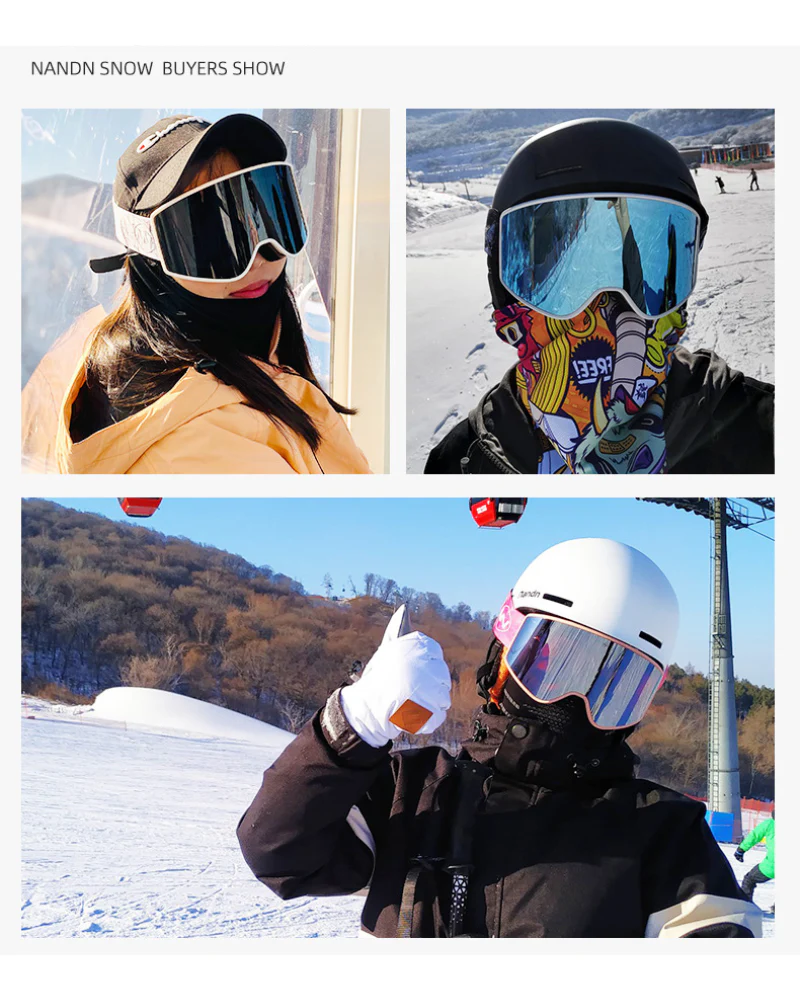 Ski Wear Double Layer Anti-fog Ski Goggles - Image 25