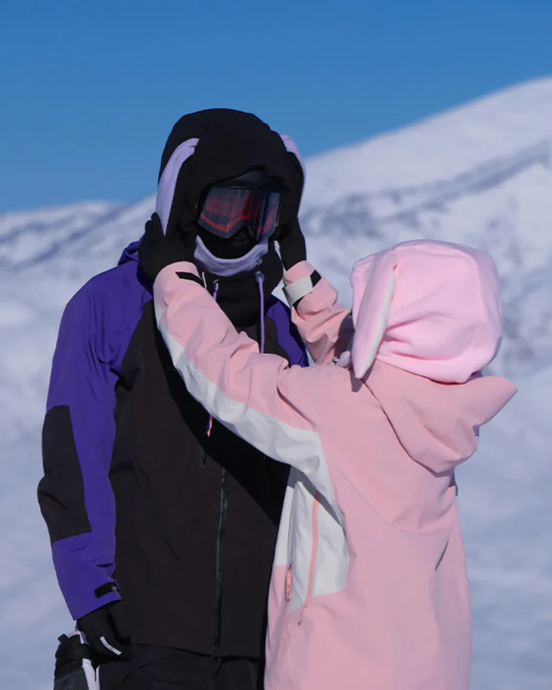 Ski Wear Fleece-Lined Bunny Ear Unisex Balaclava Hood - Image 3