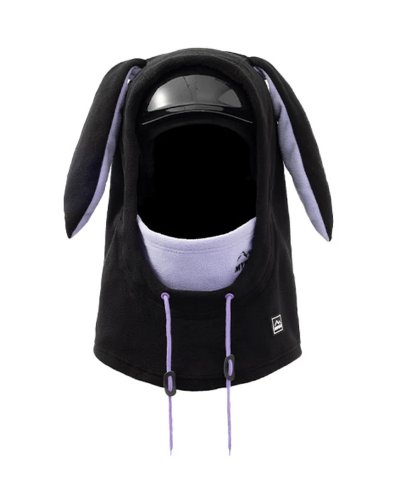 Ski Wear Fleece-Lined Bunny Ear Unisex Balaclava Hood - Image 4