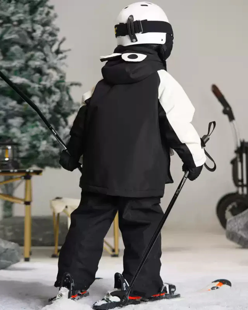 Ski Wear Frog Color Block Kids Jacket&Bibs Snow Suit (Single Unit Available) - Image 5