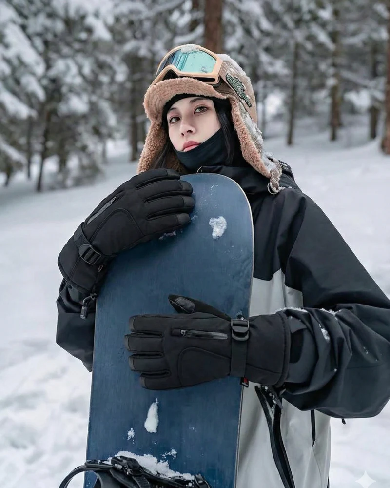Ski Wear Insulated Thick Outdoor Ski Gloves - Image 2