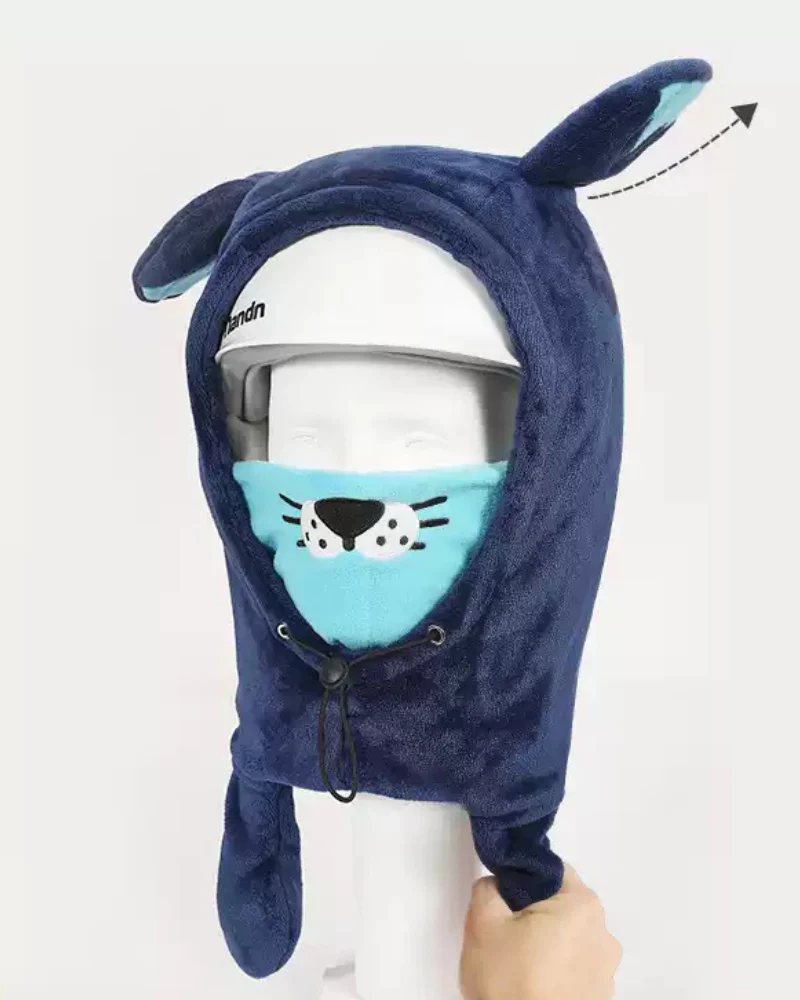 Ski Wear Kids Plush Jumping Ear Snow Helmet Hood - Image 14