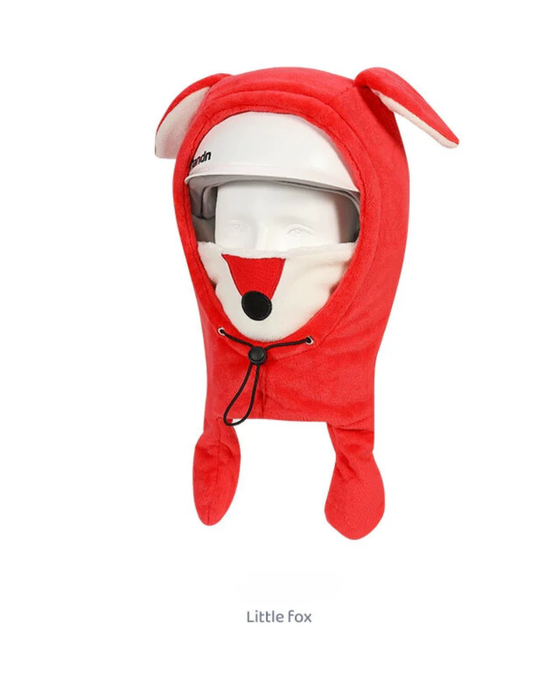 Ski Wear Kids Plush Jumping Ear Snow Helmet Hood - Image 8