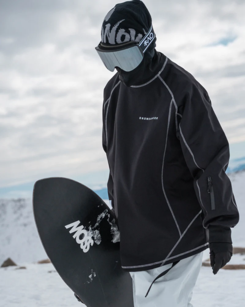 Ski Wear Loose-Fit Fleece-Lined Indoor Ski Sweatshirt -Unisex - Image 3