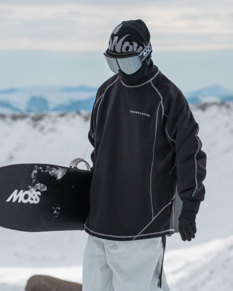 Ski Wear Loose-Fit Fleece-Lined Indoor Ski Sweatshirt -Unisex - Image 5