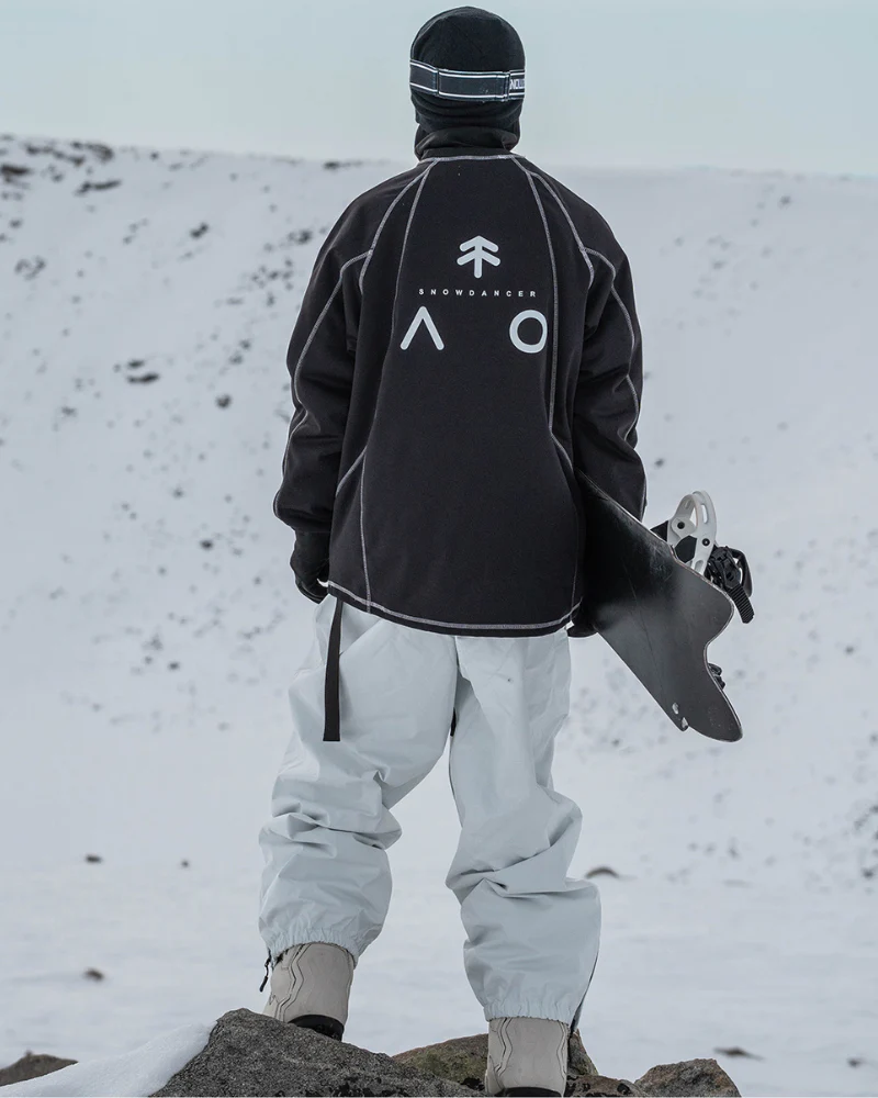 Ski Wear Loose-Fit Fleece-Lined Indoor Ski Sweatshirt -Unisex - Image 7