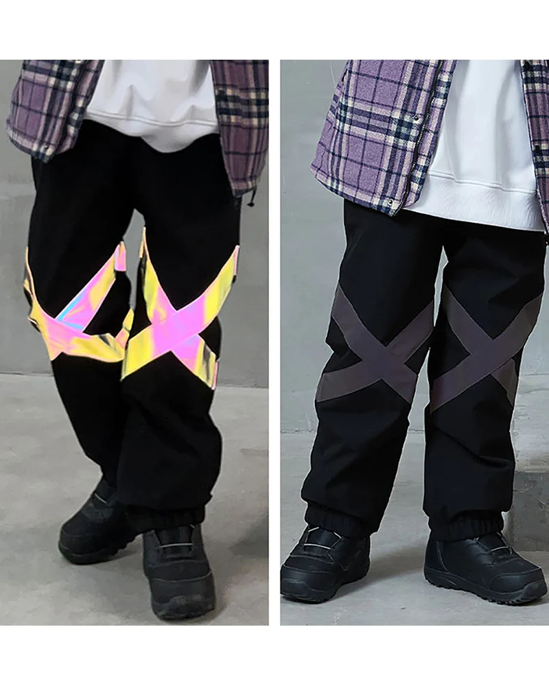 Ski Wear Neon Reflective Baggy Snow Pants -Unisex - Image 15