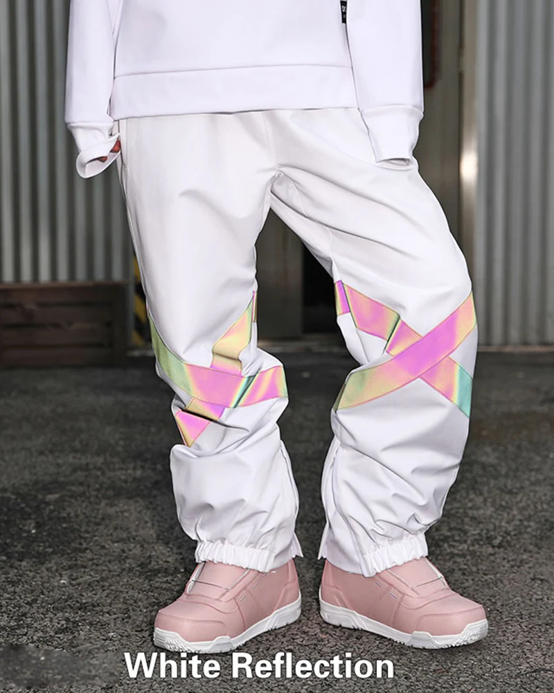 Ski Wear Neon Reflective Baggy Snow Pants -Unisex - Image 18