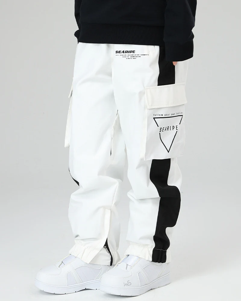 Ski Wear Neon Reflective Cargo Snow Pants -Unisex - Image 13