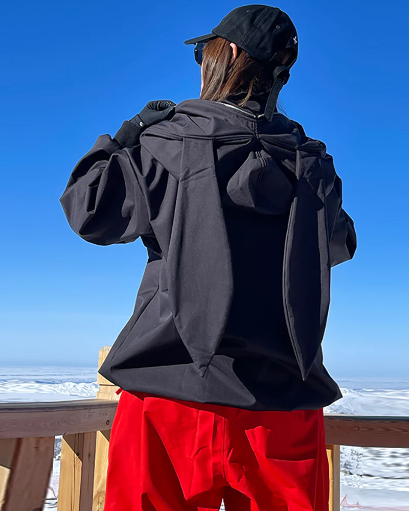 Ski Wear Outdoor Adorable Bunny Ears Warm Hoodie -Unisex - Image 15