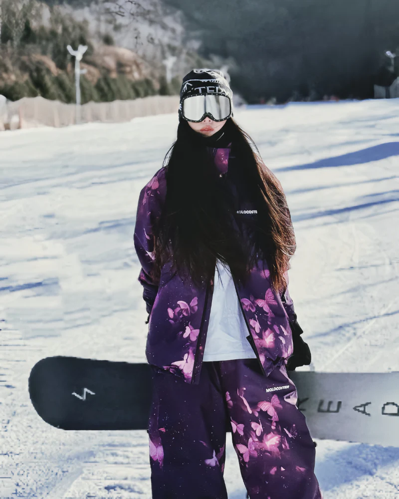 Ski Wear Purple Butterfly Snow Suit -Unisex - Image 7