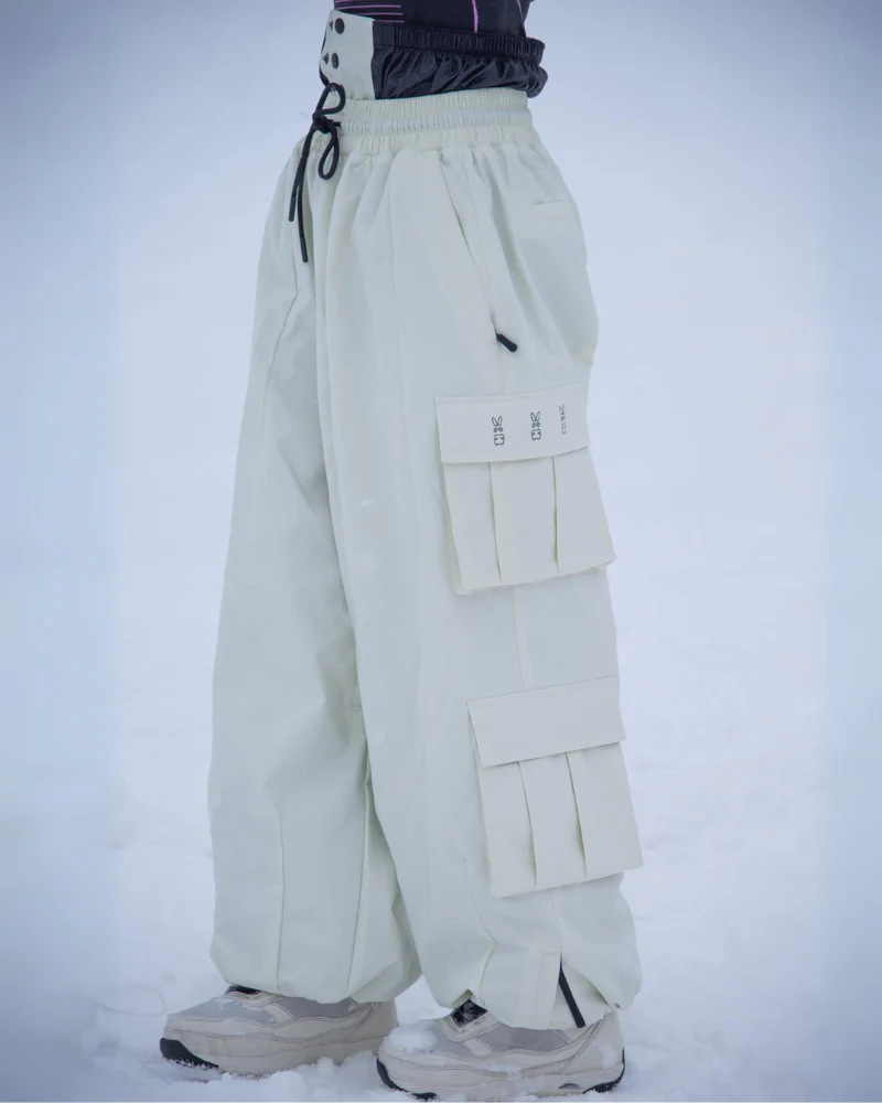 Ski Wear Snow Outfits Baggy Cargo Snow Pants - Unisex - Image 11