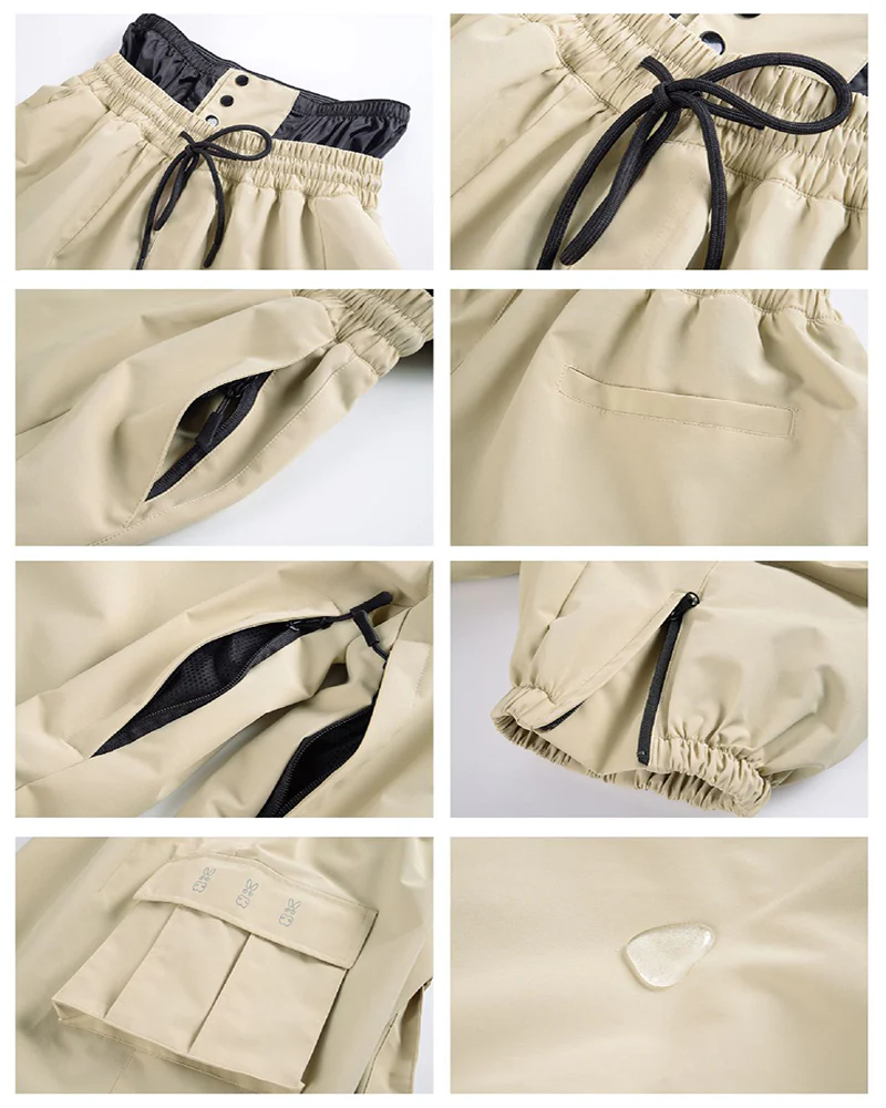 Ski Wear Snow Outfits Baggy Cargo Snow Pants - Unisex - Image 26