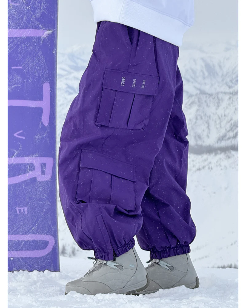 Ski Wear Snow Outfits Baggy Cargo Snow Pants - Unisex - Image 5