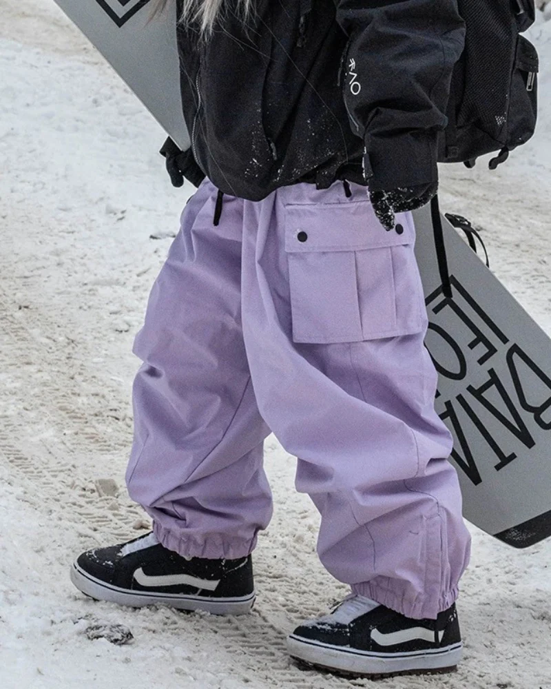 Ski Wear Snowboard Cargo Baggy Snow Pants - Unisex - Image 31