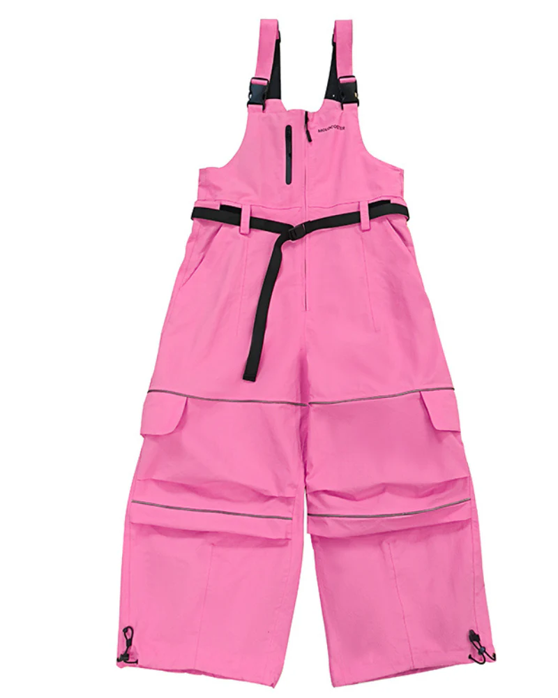 Ski Wear Snowboard Gear Reflective Stripe Ski Bibs - Unisex - Image 5