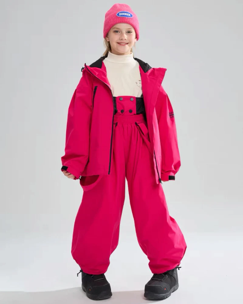 Ski Wear Waterproof Rabbit Ears Kids Snow Suit - Image 8