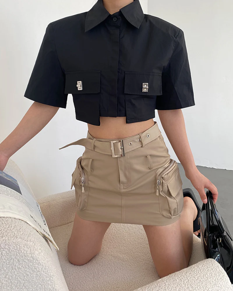 Spicy Girl Cargo Mini Skirt - Image 8