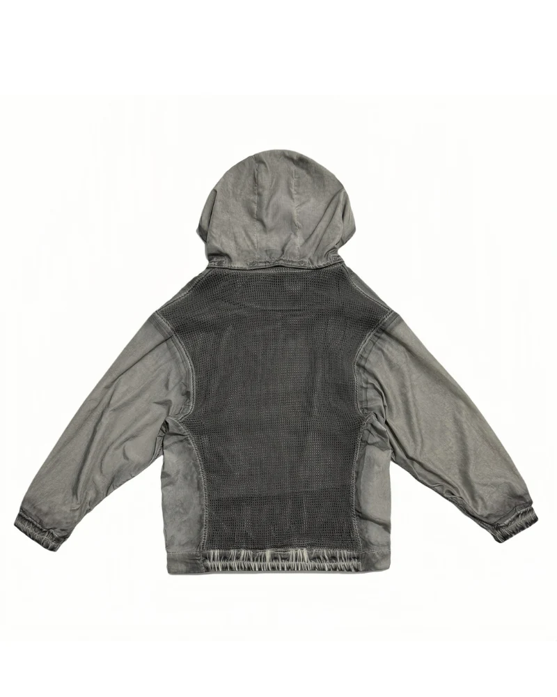 Steampunk Post-Apocalyptic Outdoor Distressed Stand Collar Hoodie - Image 16