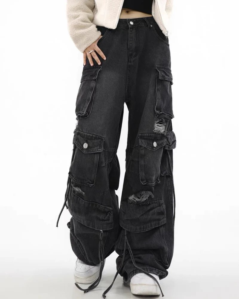 Street Baggy Multi-Pocket Y2K Jeans - Image 5