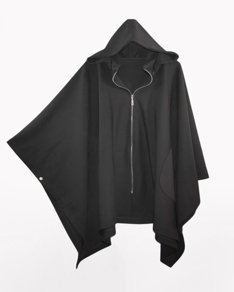 Street Oversized Hooded Batwing Cape Coat - Image 2