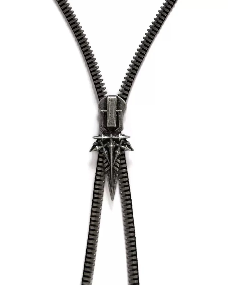 Street Punk Decorated Zipper Necklace - Image 5