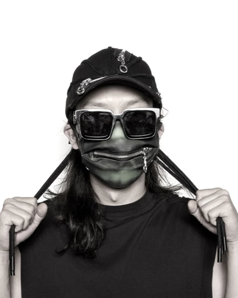 Street Punk Hip-hop Braid Black Cap - Image 2