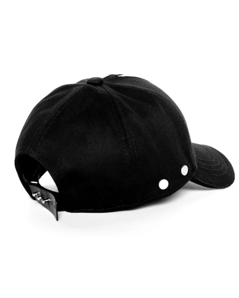 Street Punk Zipper Black Baseball Cap - Image 9