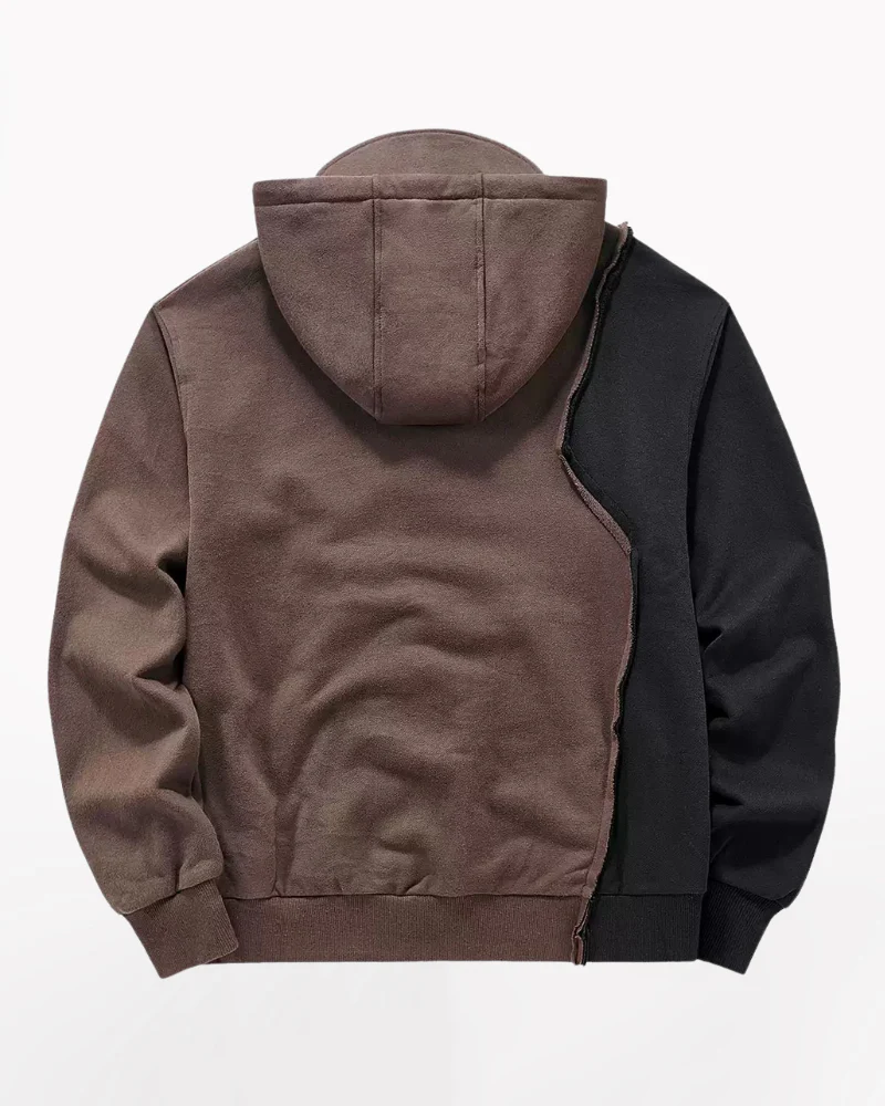 Street-style Color-blocked Hoodie - Image 2