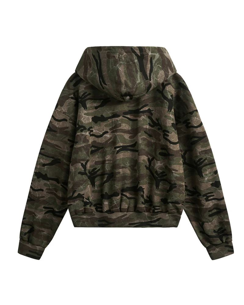 Street Style Couple's Camouflage Hoodie Jacket - Image 11