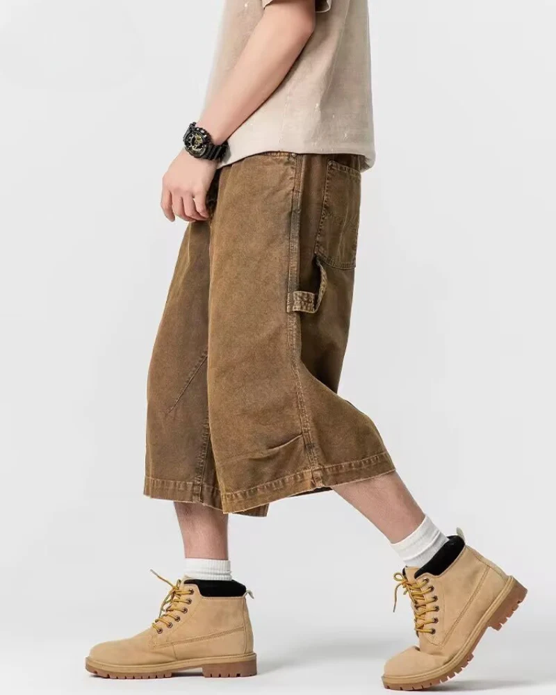 Street Unisex Denim-Look Shorts | Baggy Jorts - Image 10
