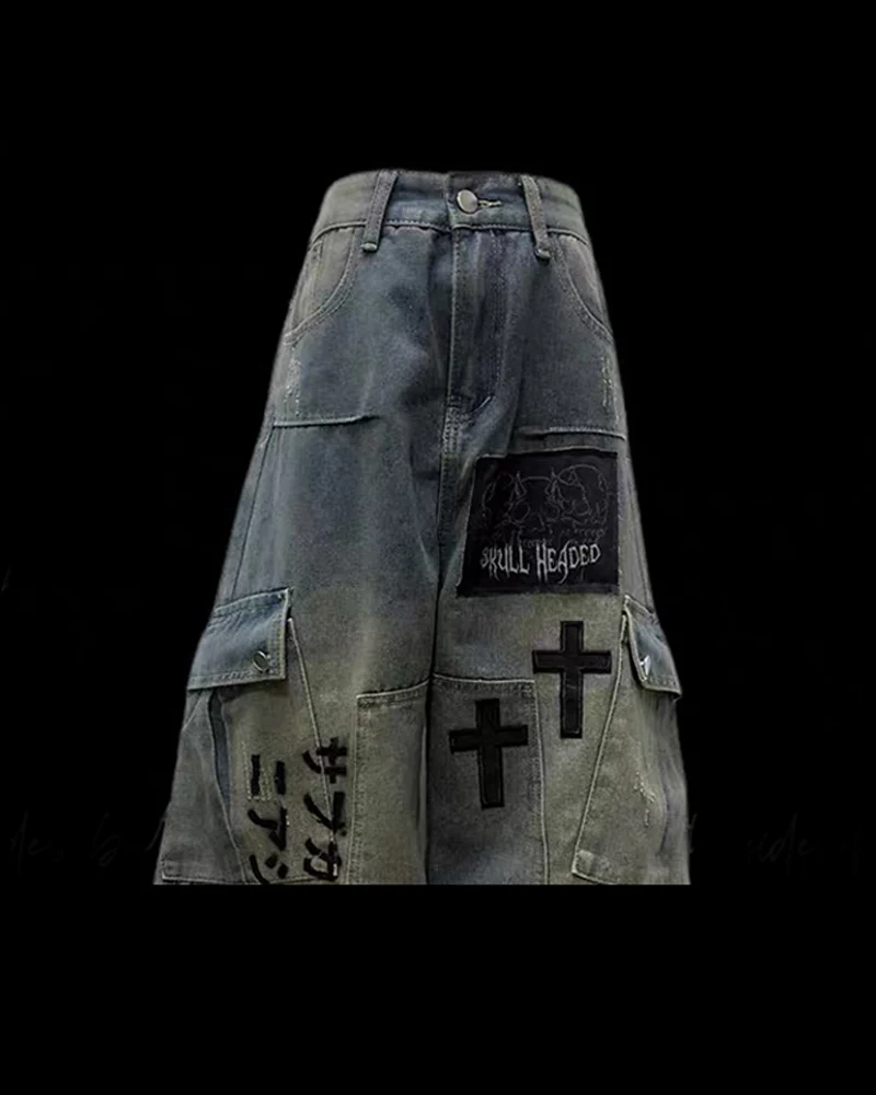 Street Washed Chains Denim Pants | Y2K Jeans - Image 10