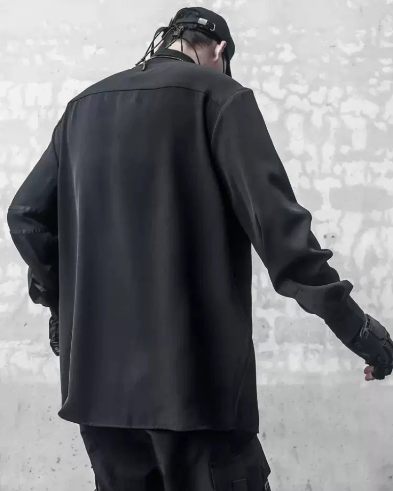 Streetwear Black Long-Sleeve Shirt - Image 5