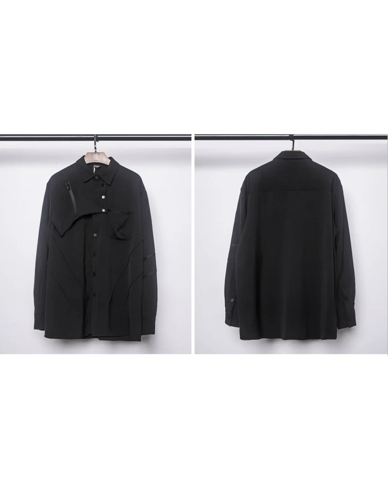 Streetwear Black Long-Sleeve Shirt - Image 8
