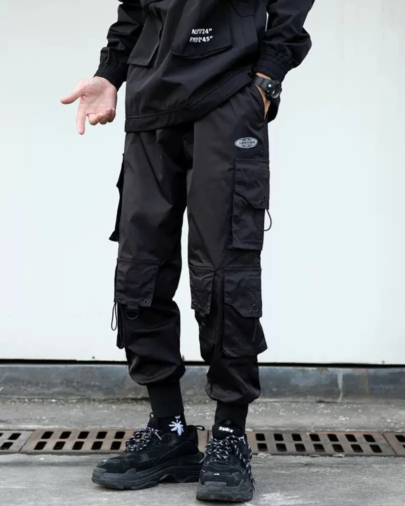 Streetwear Black Multi-Pocket Cargo Pants - Image 4