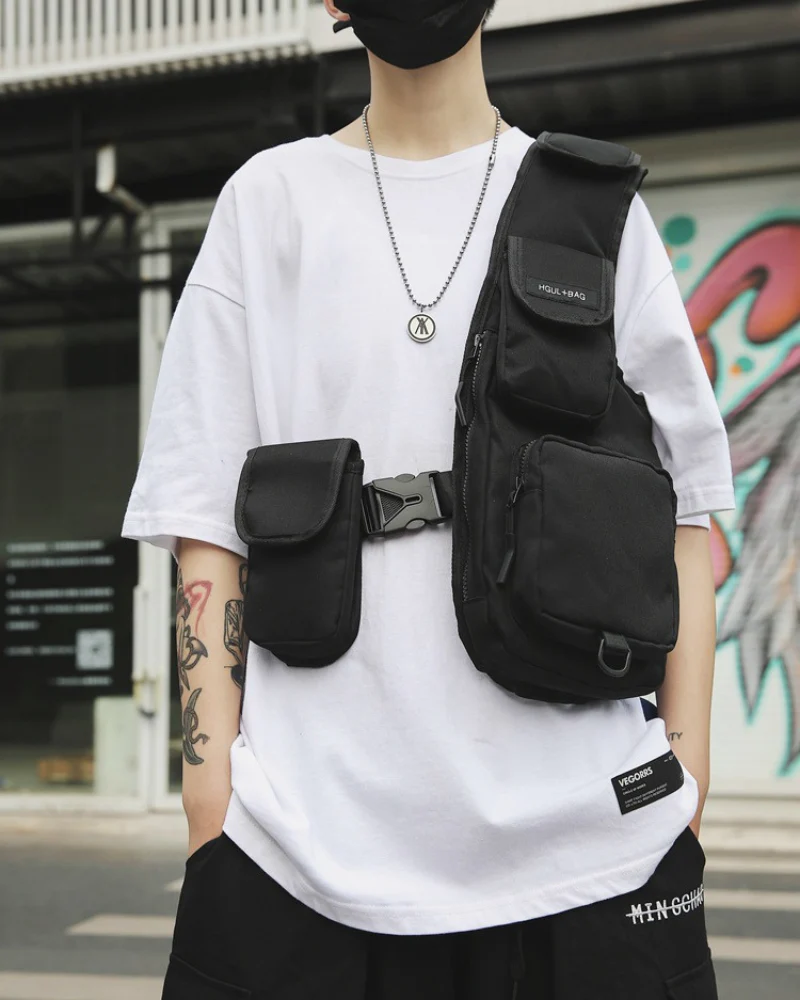 Streetwear Chest Bag Half Vest - Image 2