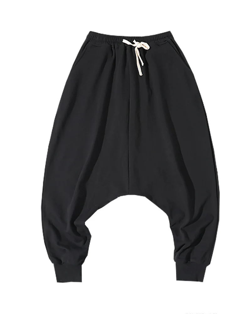 Streetwear Loose Drop-Crotch Hakama Pants - Image 2