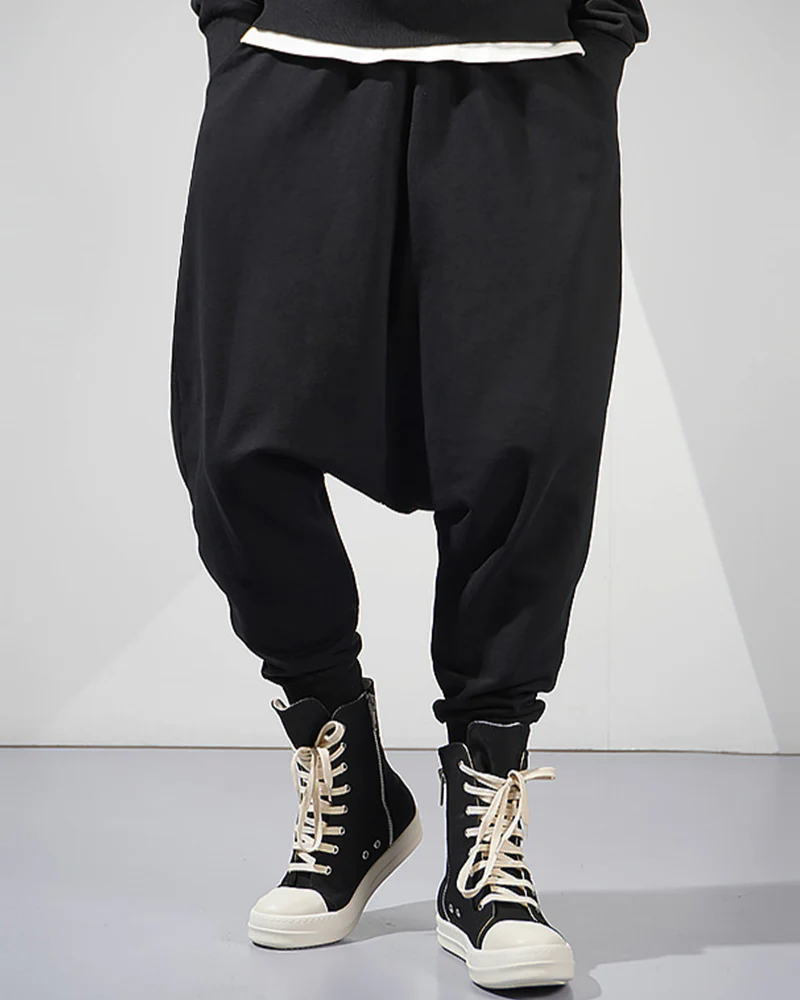 Streetwear Loose Drop-Crotch Hakama Pants - Image 7